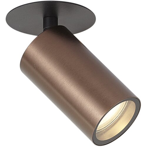 QAZQA Sodobna vgradna spot svetilka temno bronasta GU10 50mm IP44 - Chels Slike