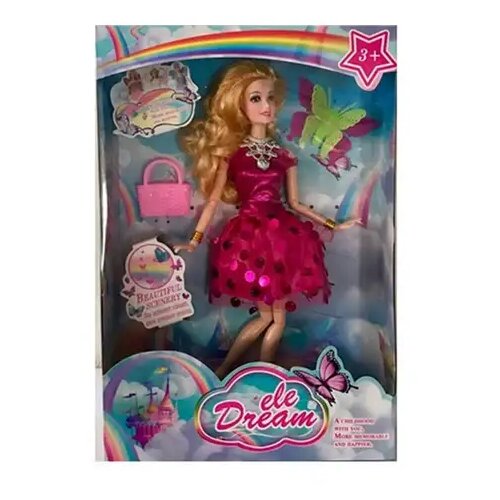 Magic Toys Dream Girl Modna lutka v pink večerni obleki z dodatki 29cm Cene
