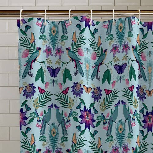 Catherine Lansfield Tu&amp;scaron; zavjesa 180x180 cm Mya Tropical Bird &amp;ndash; Slike