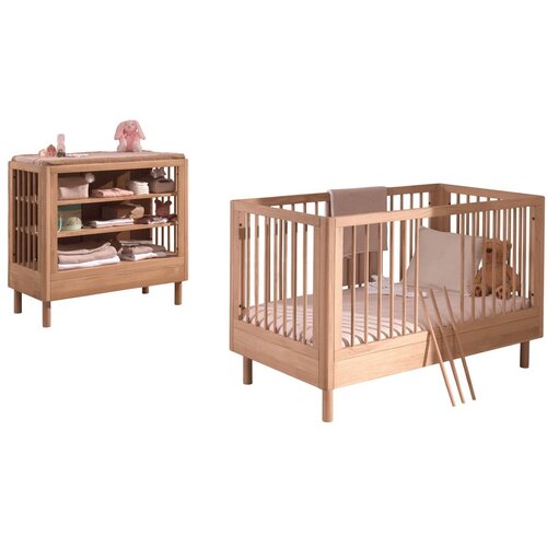 Vipack Set dječjeg namještaja 2 kom od punog hrasta Forrest – Cijene