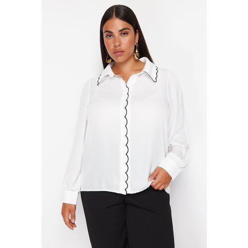 Trendyol Curve White Embroidery Detailed Woven Shirt Cijene