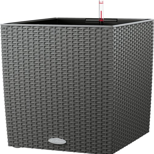 LECHUZA Okrasni lonec CUBE Cottage 50 kompletni set - Granit Slike
