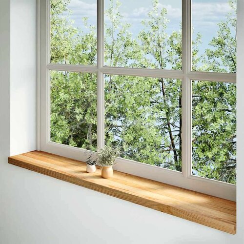  prozorske klupice 2 kom svijetlosmeđe 160x25x2 cm masivne hrast Slike