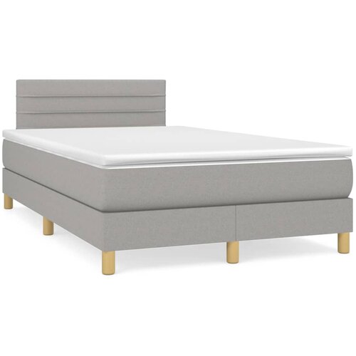 Maison Chic Box spring postelja - Vzmetna postelja z vzmetnico svetlo siva 120x200 cm blago SL6635, (21904671) Cene