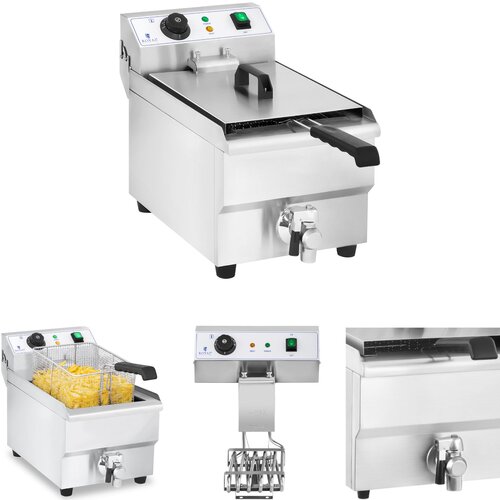 Royal Catering professional 10L catering fryer with tap - 3000W stainless steel kitchen appliance, (21740369) Cene