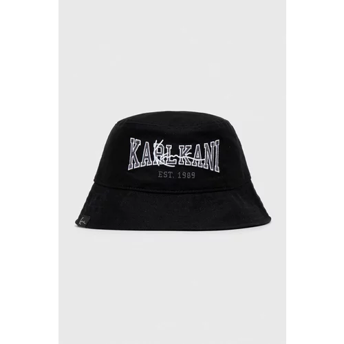 Karl Kani Bombažni klobuk črna barva