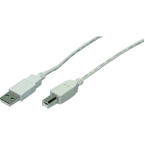 Logilink USB 2.0 cable, USB-A M to USB-B M, grey, 2 m, CU0007 Cene