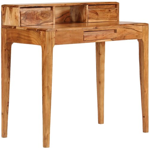 VidaXL Pisaći stol s ladicama od masivnog drva 88 x 50 x 90 cm Slike