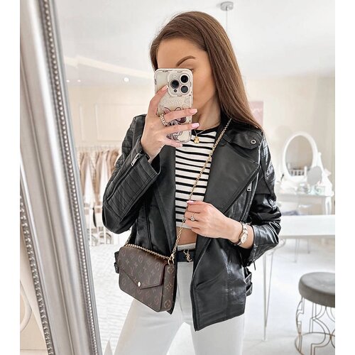 Gemre Black biker jacket faux leather Laisné Cijene
