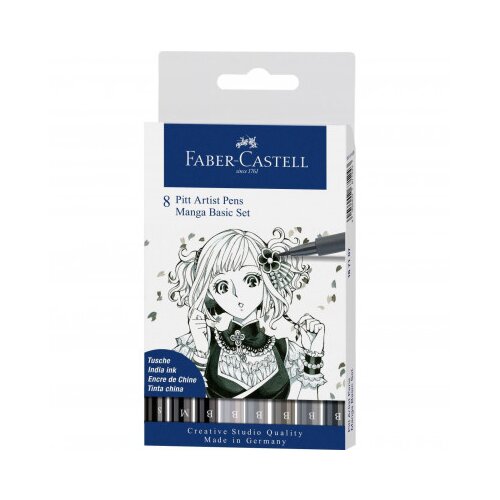 Faber-Castell Flomastri Pitt Artist Pen Hand Lettering - 8 kosov Slike