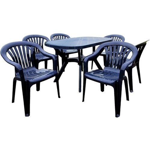 Immos Plast IMMOSPLAST Ba&scaron;tenski set Classic, Sto + 6 stolica, Teget Cene
