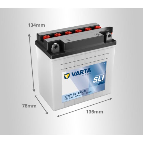 Varta Akumulator Powersport SLI YB7L-B, 12V, 7Ah, D+ Slike