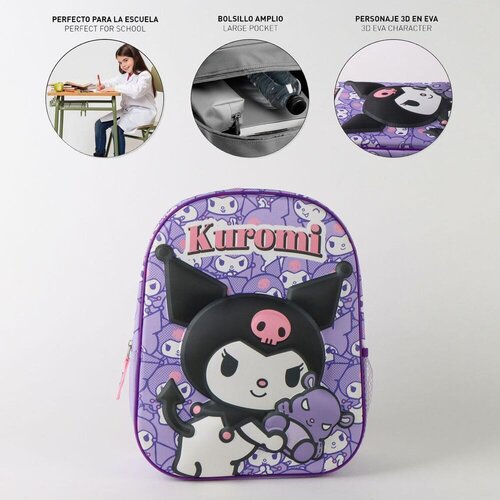 Hello Kitty Mochila 3D Kuromi 30 cm Slike