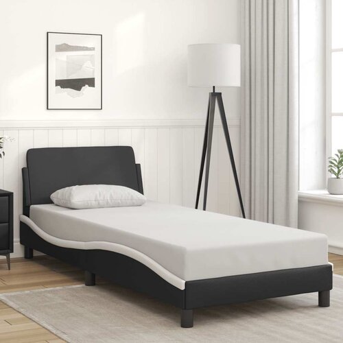 Okvir za krevet Dover crno-bijeli 90x190 cm umjetna koža Cene