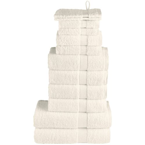 VidaXL Komplet brisač iz bombaža 12-delni SOLUND krem 600 gsm, (21409982) Slike