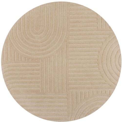 Flair Rugs Bež volnena okrogla preproga &amp;oslash; 160 cm Zen Garden - Flair Rugs Slike