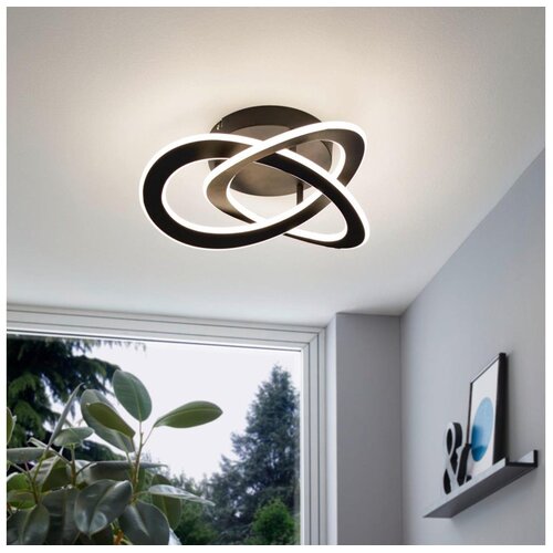 Eglo Rolimare zidna/1, led, 35w, 5500lm, crna/bela/plastika Slike