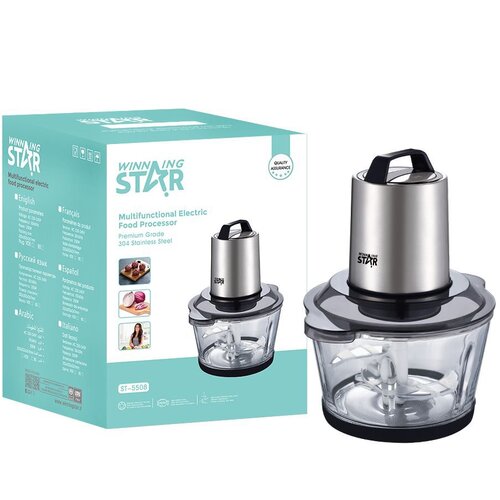 WinningStar DA00457 Multifunkcionalna Sjeckalica &ndash; 250W, 1.2L Plastična Posoda, 4 O&scaron;trice Cene