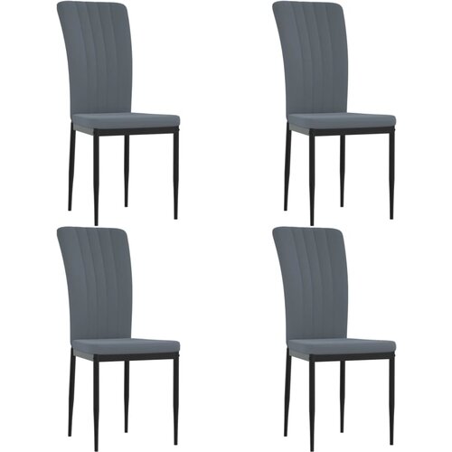 Maison Chic Jedilni stoli - Vzorci stoli 4 kosi temno siv žamet A967, (22032867) Cene
