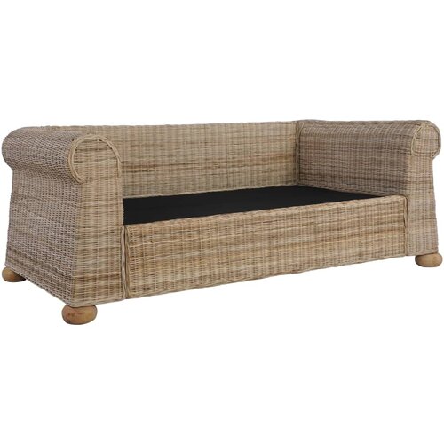 Maison Chic kavč - Sofa - Kanape dvosed z blazinami naravni ratan, (21726860) Cene