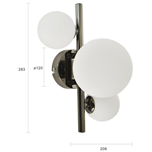  Brilagi - LED zidna svetiljka MILLA 3xG9/3W/230V crni hrom/bela Slike