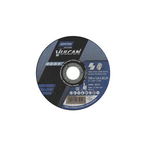  Ploča rezna za inox 125x1x22,23 VULCAN NORTON Cijene