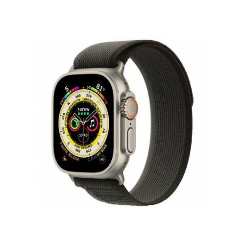 Apple watch ultra cellular 49mm titanium case with black/gray trail loop - s/m (mqfw3se/a) Cene