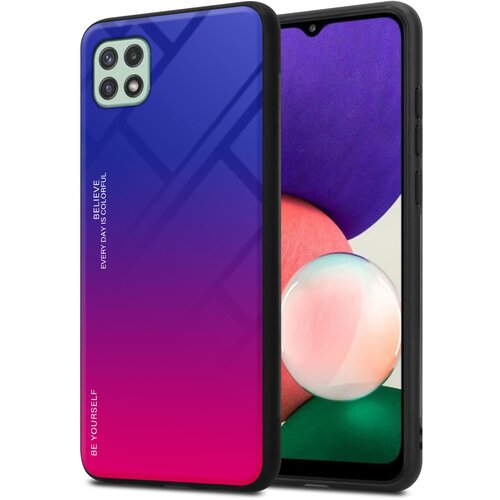 Cadorabo Ohi&scaron;je, združljiv s Samsungom v vijolični - rdeči - dvobarvni za&scaron;čitni pokrov iz silikona TPU in hrbta iz kaljenega stekla, (20603036) Cene