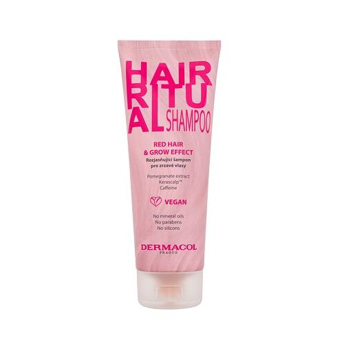Dermacol Hair Ritual Shampoo Red Hair &amp;amp; Grow Effect &amp;scaron;ampon za rdeče lase 250 ml za ženske Slike