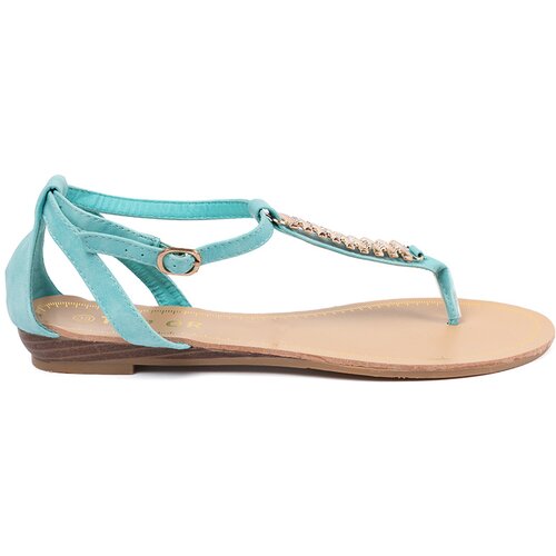 Shelvt Blue sandals with gold decoration Cijene