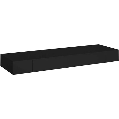 Maison Chic Stenska polica - Viseča Polica s predalom črna 80x25x8 cm, (21784523) Cene