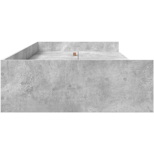  S uzglavljem s ladicama Betonska siva 75 x 190 cm Konstruirano drvo Slike