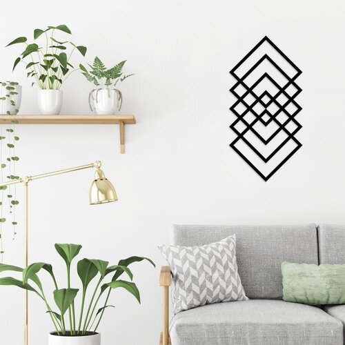 Wallity Zidna dekoracija Geometry, 30x60 cm, 1.5 mm, Crna Slike