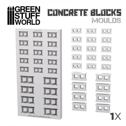 Green Stuff World silicone molds - concrete bricks Slike