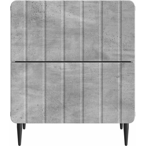  Noćni ormar s ladicama 2 pcs Betonska siva 43 x 34,5 x 49,5 cm Slike