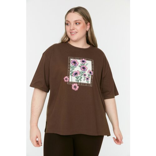 Trendyol T-Shirt - Brown - Regular fit Cene