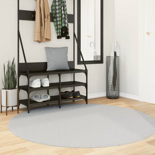 VidaXL Tepih HUARTE kratkih vlakana mekani i perivi sivi &amp;Oslash; 160 cm Slike