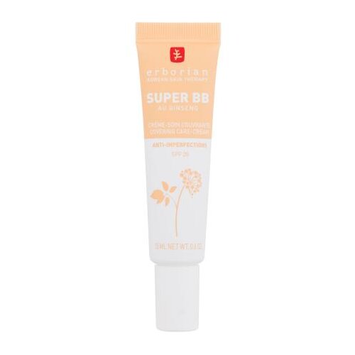 Erborian Super BB Covering Care-Cream SPF20 polno prekrivna bb krema za problematično kožo 15 ml Odtenek nude Slike
