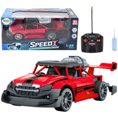  Auto na daljinsko upravljanje SpeedX RC 1:20 sa dimnim i svjetlosnim efektima - crveni Slike