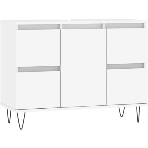Maison Chic Kopalni&amp;scaron;ka omarica - Kopalni&amp;scaron;ki kabinet bela 80x33x60 cm inženirski les, (21795000) Slike