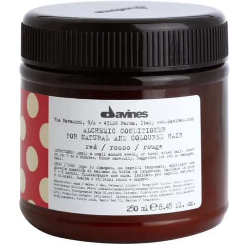 DAVINES Alchemic Conditioner Red vlažilni balzam za intenzivnost barve las 250 ml