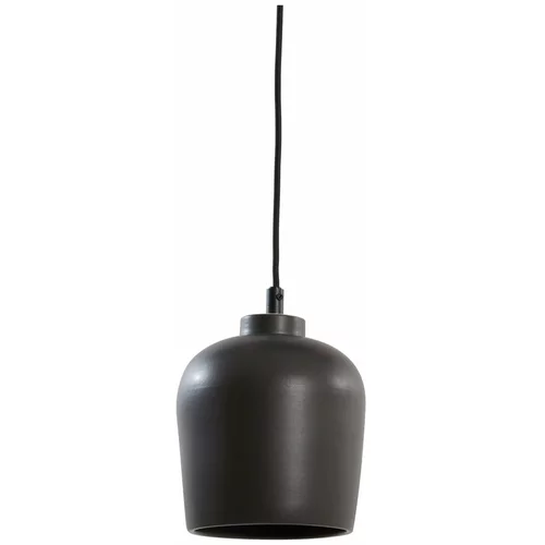 Light & Living Crna stropna svjetiljka s keramičkim sjenilom ø 18 cm Dena -