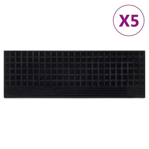 vidaXL Podloge za stopnice 5 kosov 25x75 cm guma Cene