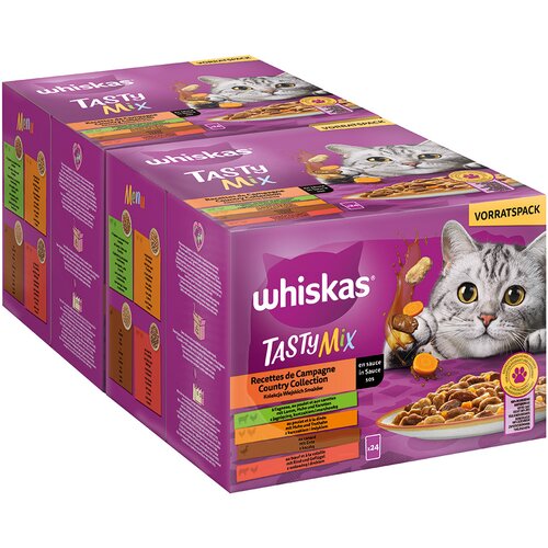 MULTI pakiranje Whiskas Tasty Mix porcijske vrečke 48 x 85 g - Country Collection v omaki Cijene