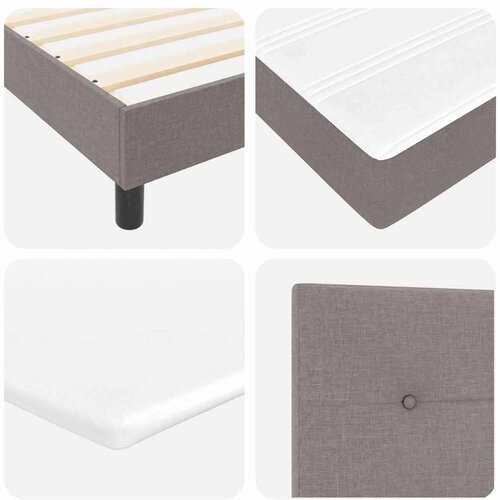 vidaXL Boxspring krevet s madracem Sivo-smeđa 90 x 190 cm tkanina Cijene