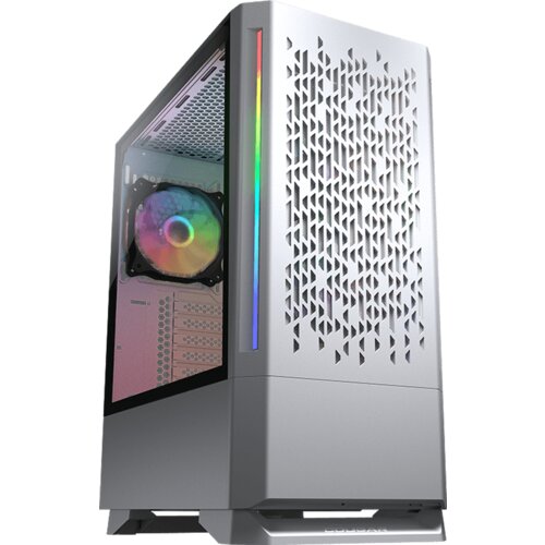 Cougar | MX430 Air RGB White | PC Case | Mid Tower / Air Vents Front Panel with ARGB strips / 3 x ARGB Fans / 4mm TG Left Panel Cijene