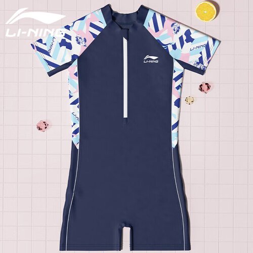 Li-Ning Jednodelni kupaći kostim za devojčice, Teget Slike