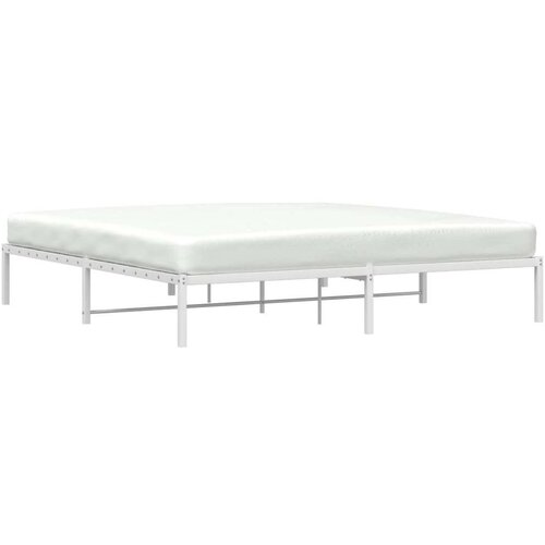 Metalni okvir za krevet bijeli 200x200 cm Slike