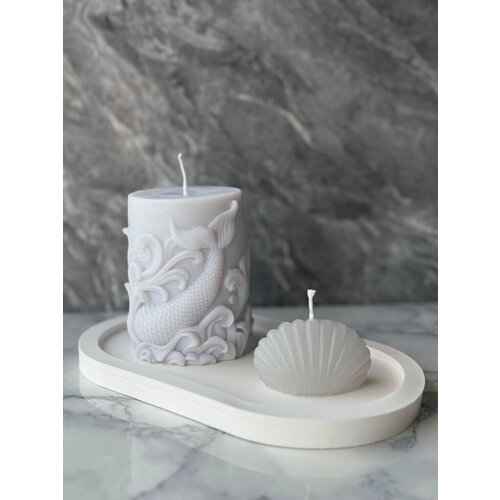 Aberto Design Set Betonskih sveća 40ST, Beli Slike