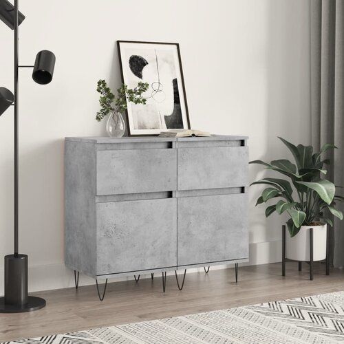 vidaXL Komoda 2 kosa betonsko siva 40x35x70 cm inženirski les Cene